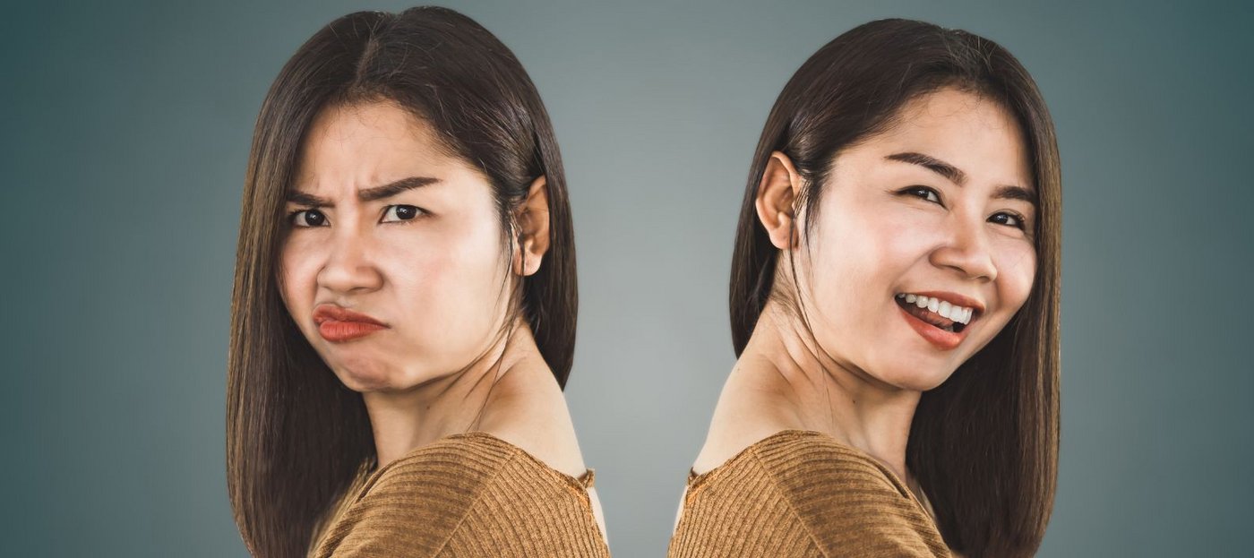 Frau mit unterschiedlicher Stimmung. Foto: Adobe Stock